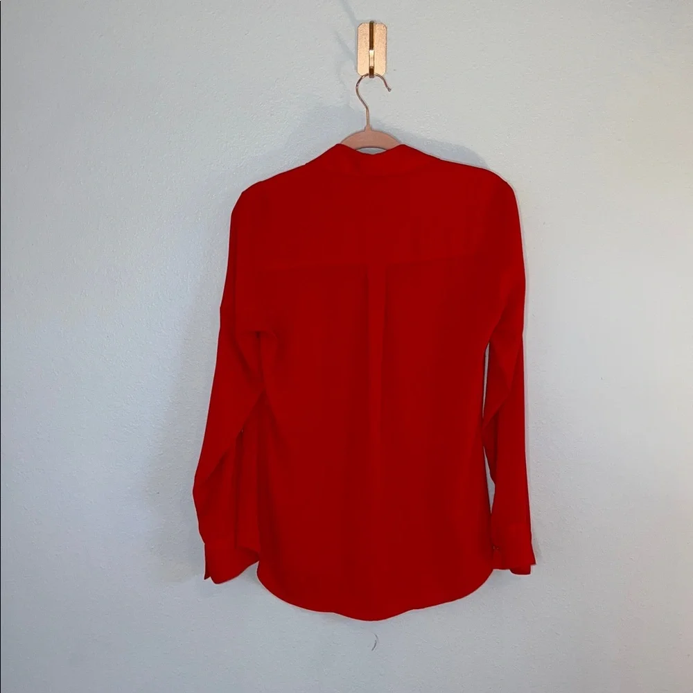 Express Vibrant Red Button-Down Shirt 🌹🔥 - Picture 5 of 6